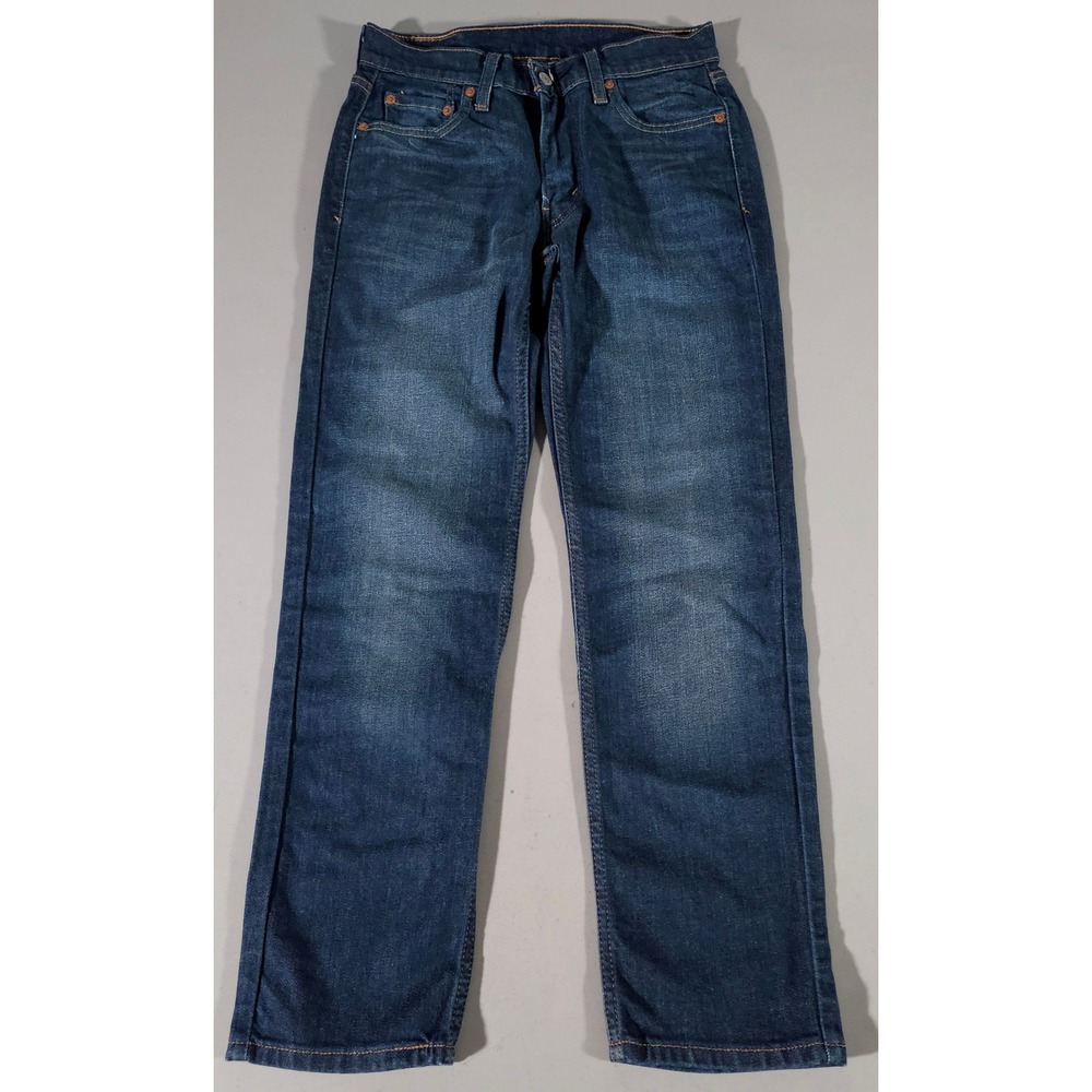 Levi's 514 Straight Fit Jeans Mens 29x30 Dark Wash Blue Stretch Denim